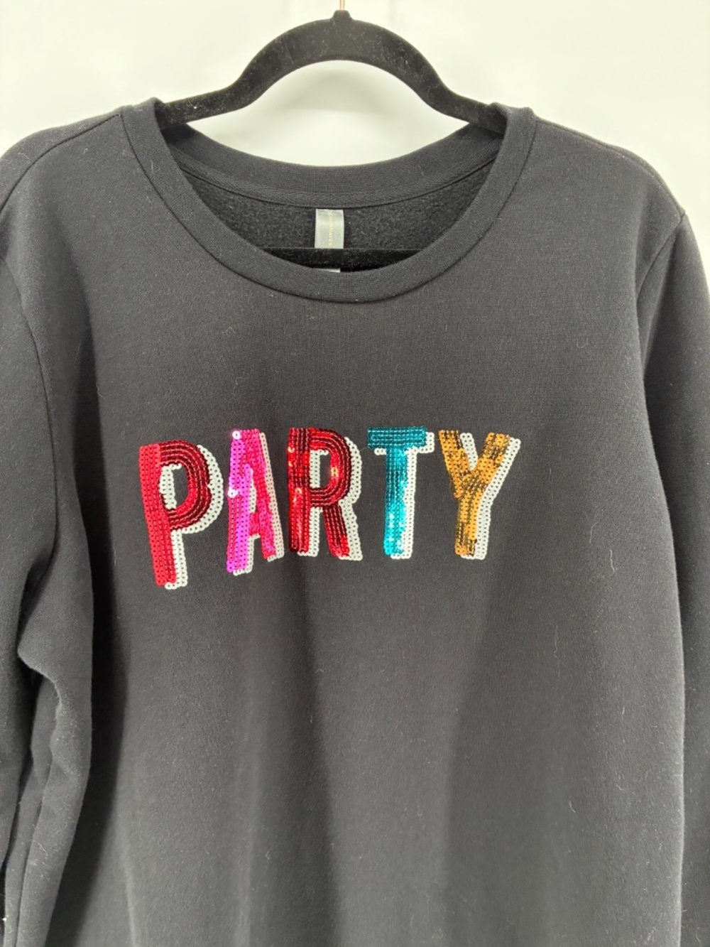 MASSIVE $10 SALE Oversized Sequin Party Sweater Fleece Lined - Picture 2 of 7